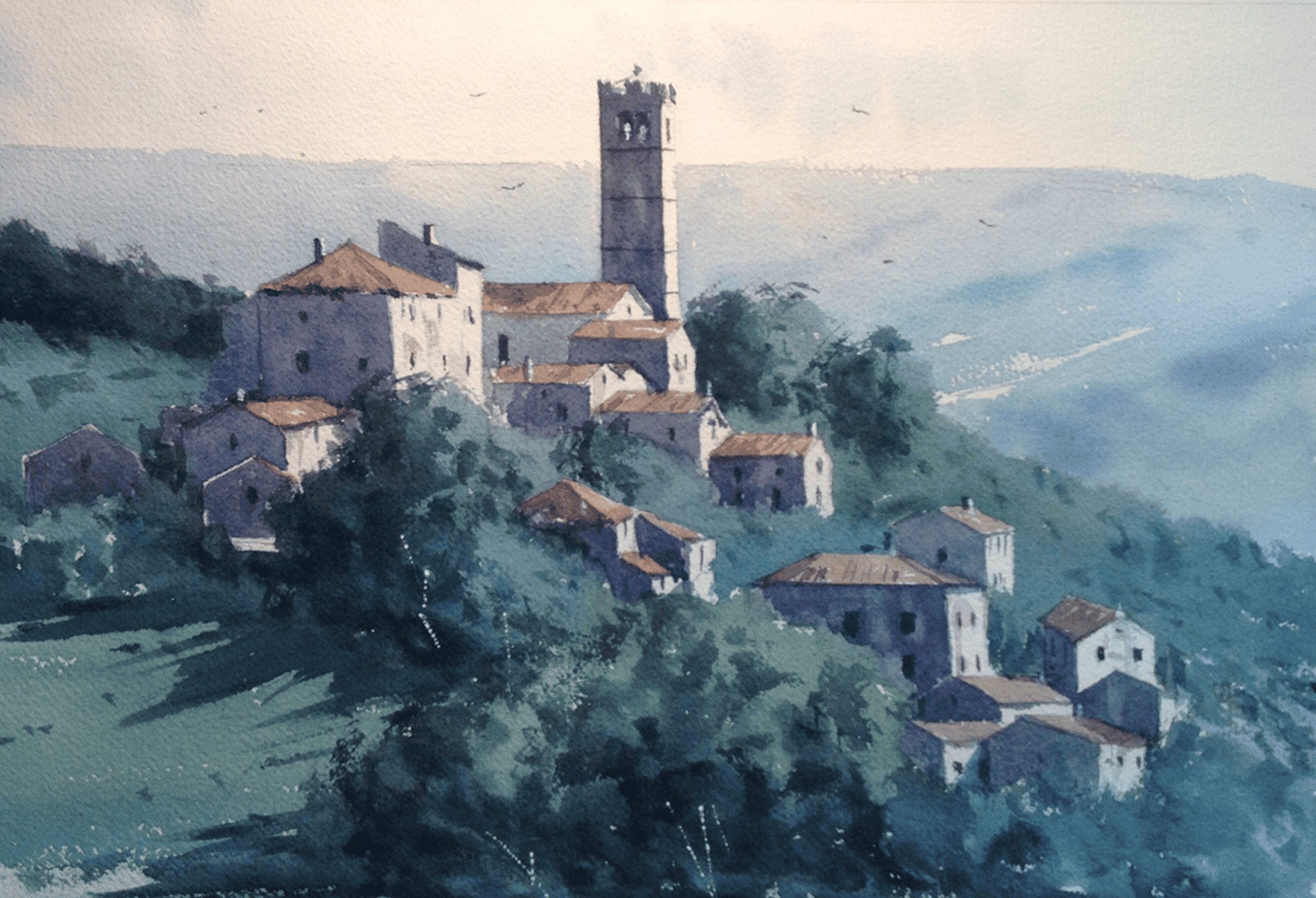 Akvarel, 25 x 37, Završje 1