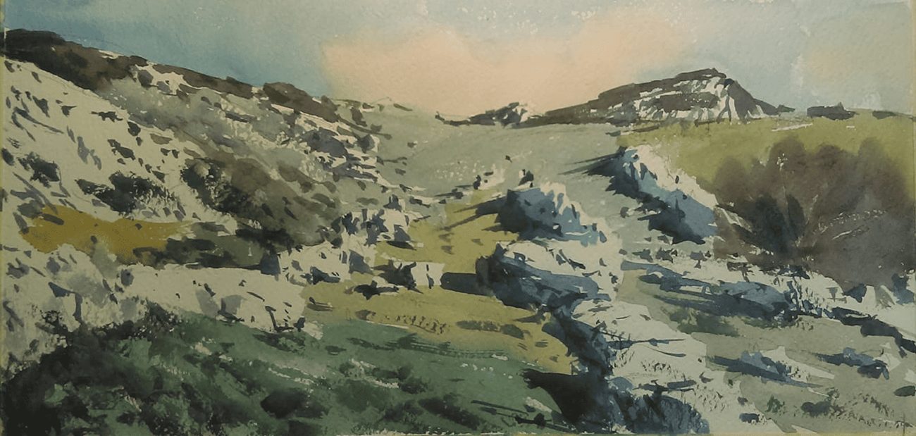 Akvarel 37 x 18, Velebit 1