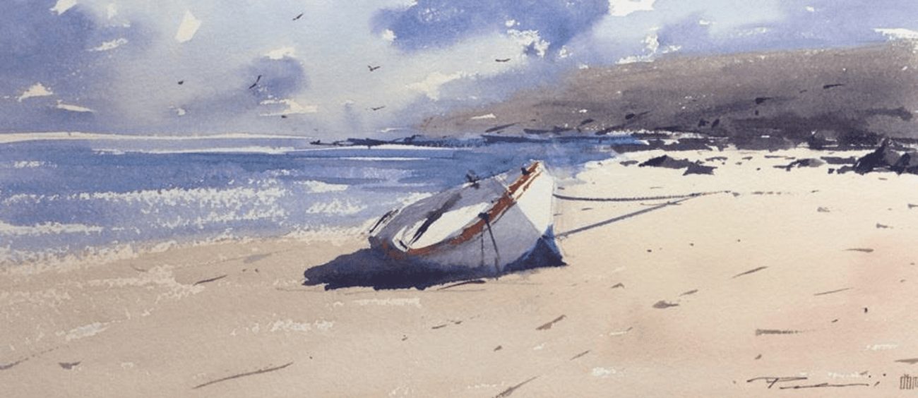Akvarel, 38 x 19 cm, na osami 1