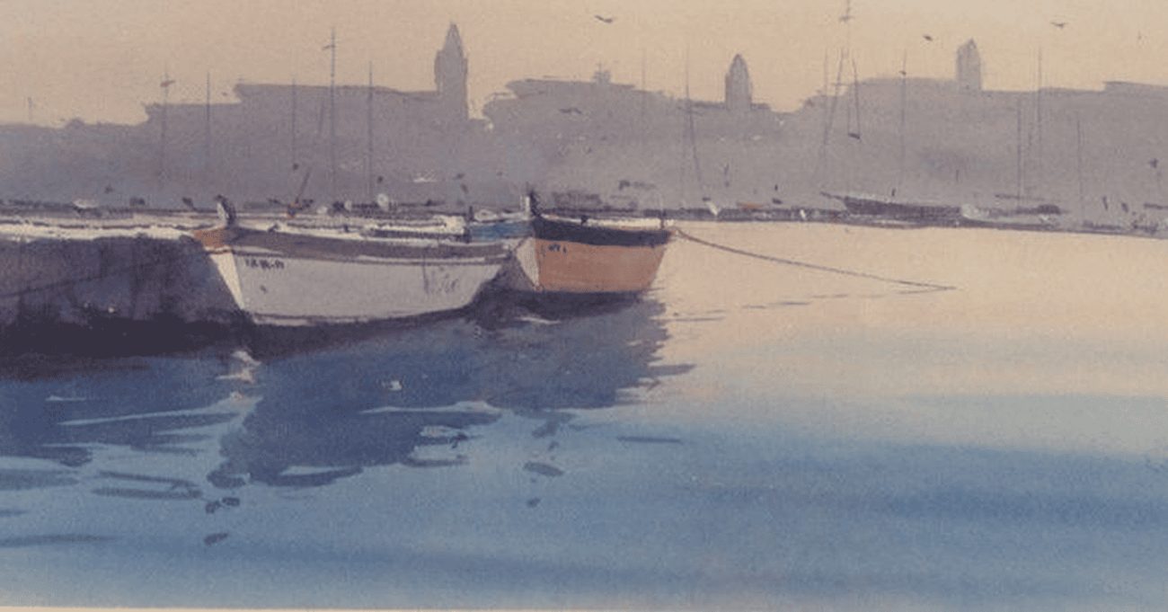 rab, , akvarel, 37 x 17 1
